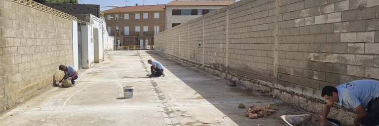 Trabajos en la calle Corona de Aragón