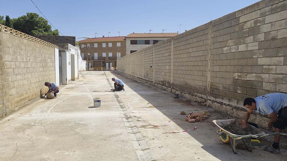 Trabajos en la calle Corona de Aragón