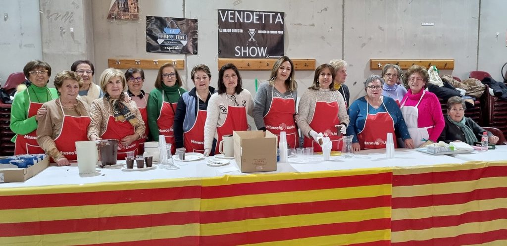 El grupo de Manos Unidas preparo un delicioso chocolate