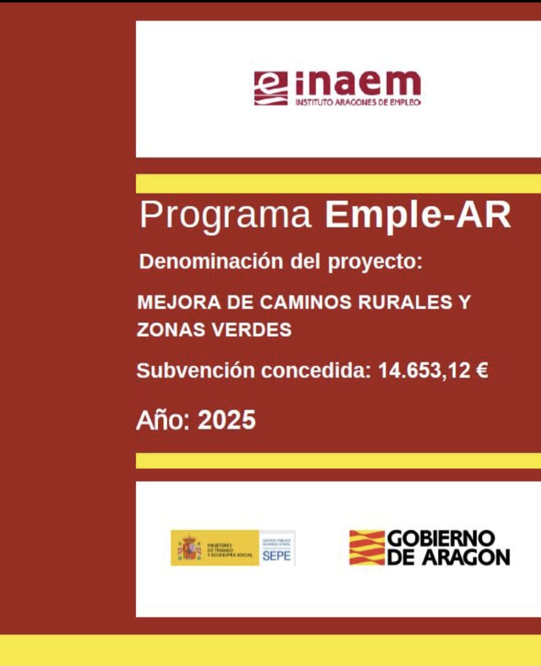 El Ayuntamiento recibe una subvención del INAEM