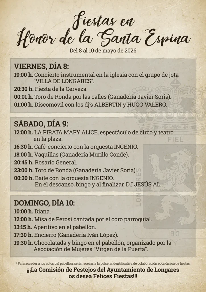 programa fiestas Espina 2026